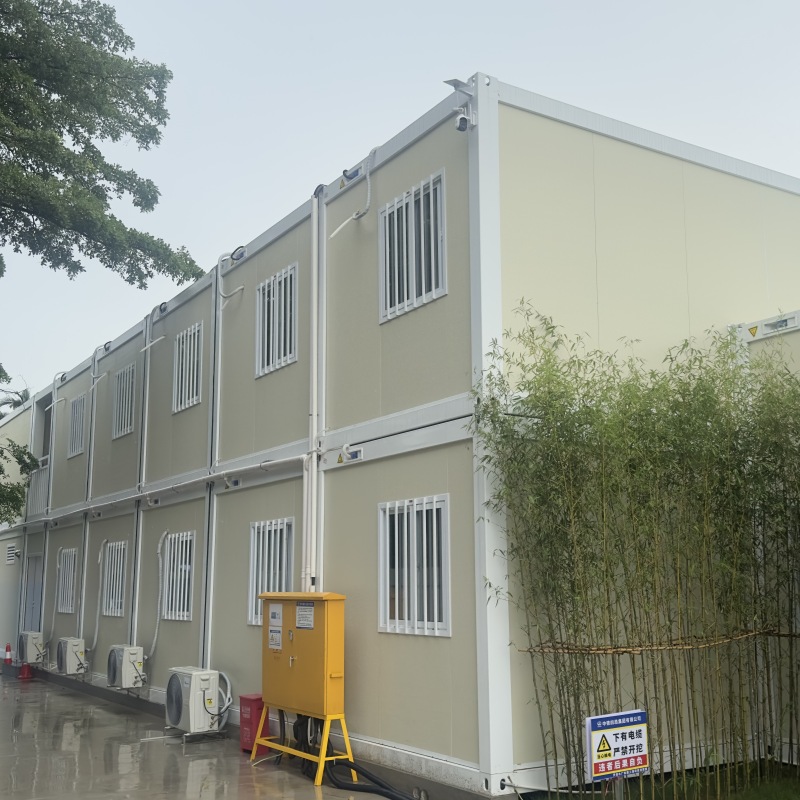 Flat packed container house as worker office